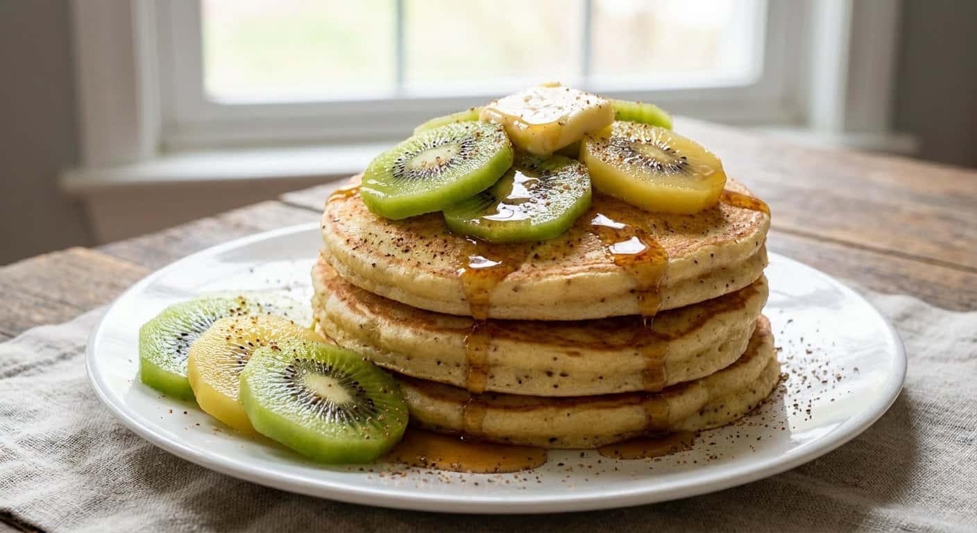 Pancakes con Kiwi y Nuez Moscada