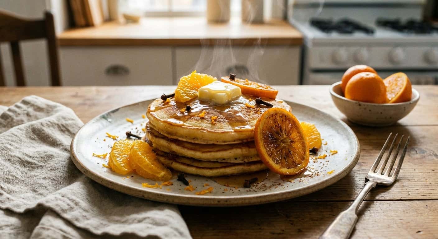 Pancakes con Naranja y Clavo
