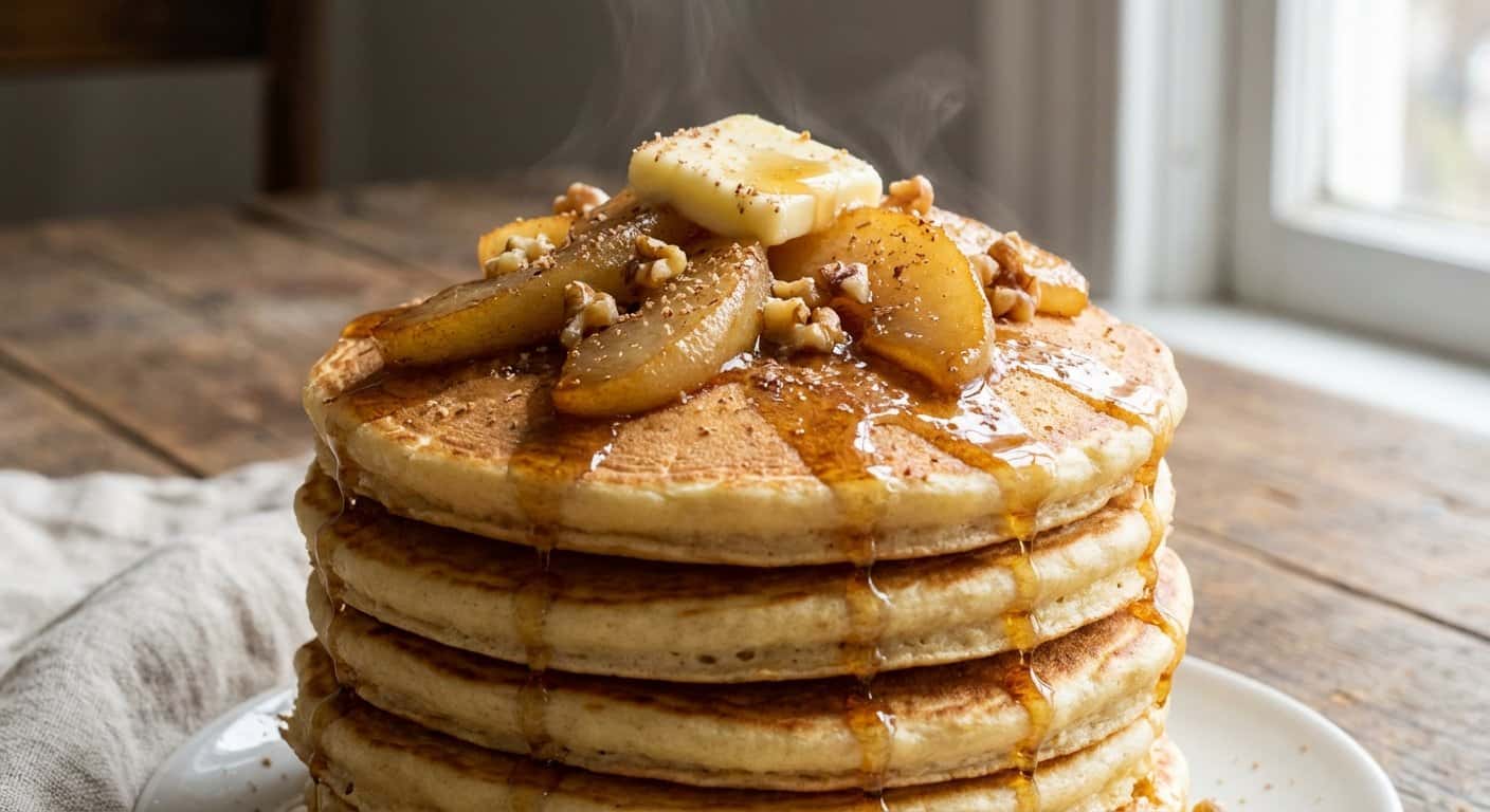 Pancakes con Pera y Nuez Moscada