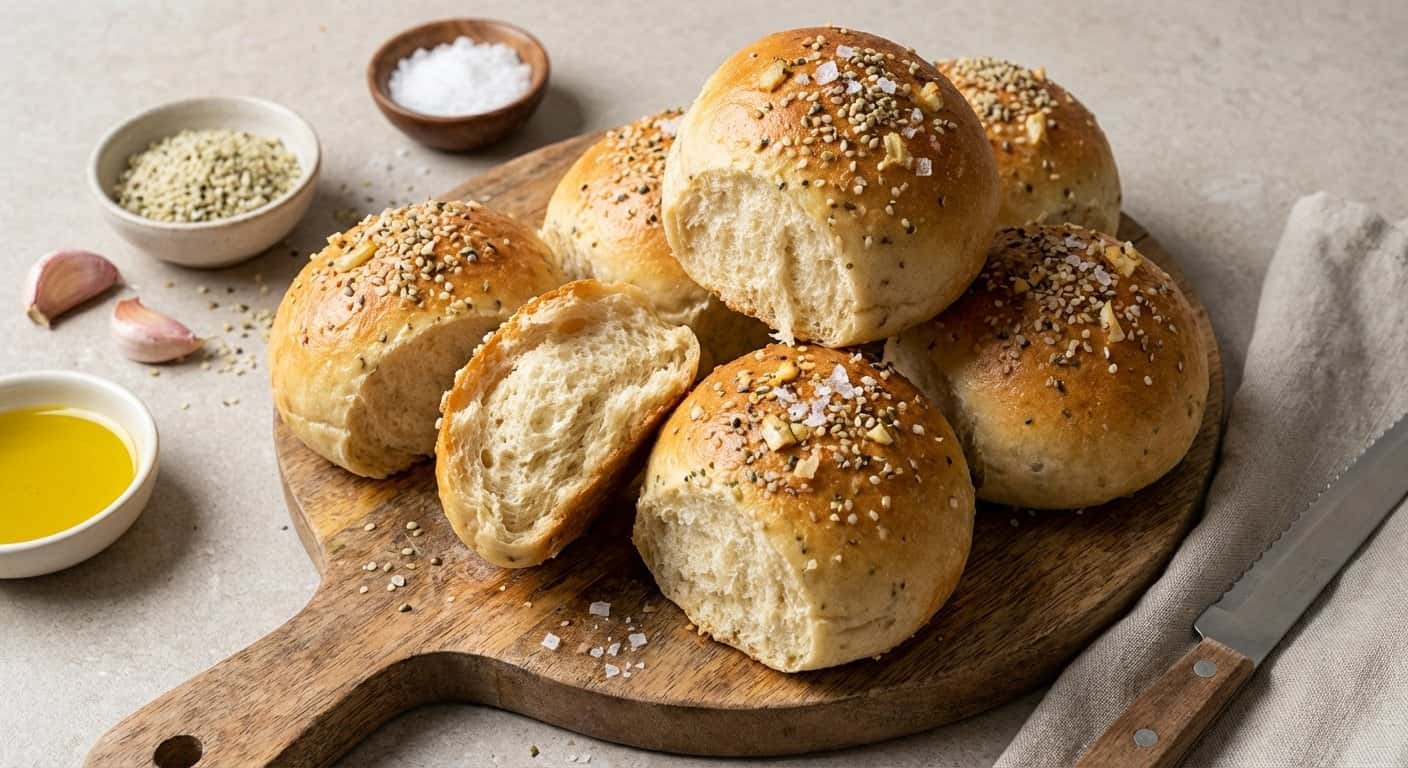 Panecillos con Reposo en Frío con Cáñamo y Ajo