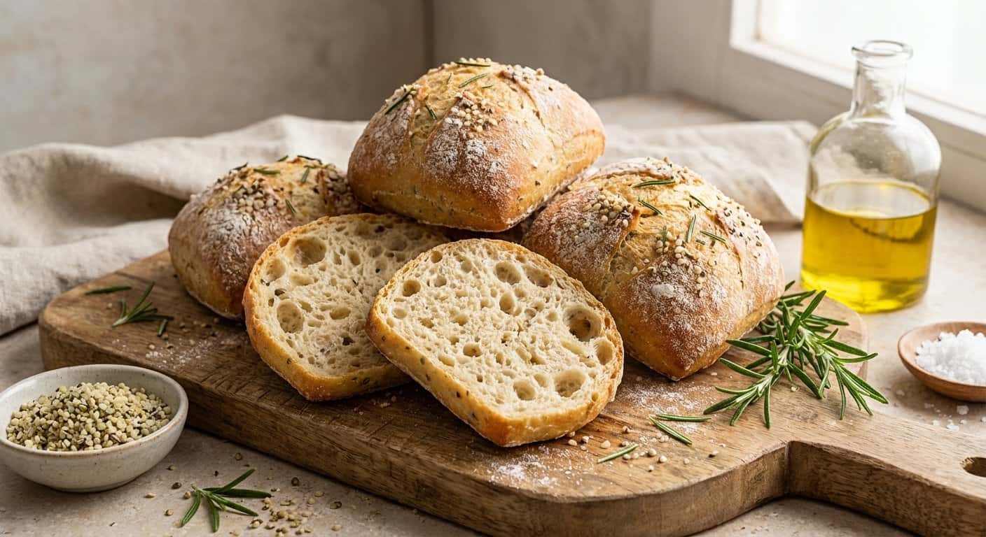 Panecillos con Reposo en Frío con Cáñamo y Romero