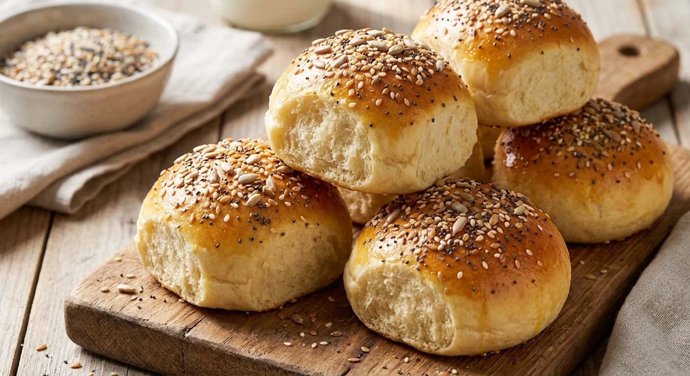 Panecillos de Harina de Arroz con Semillas Mixtas