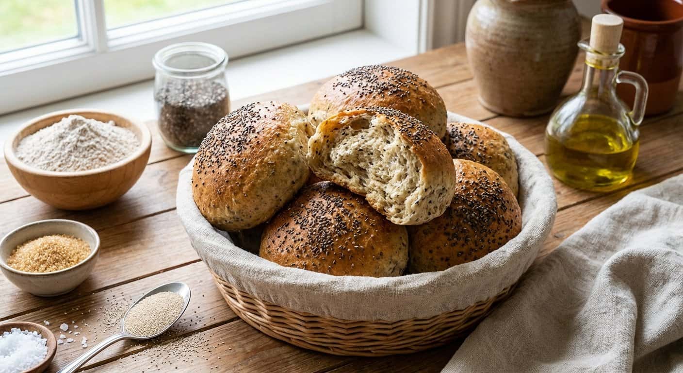 Panecillos de Harina de Espelta con Chía