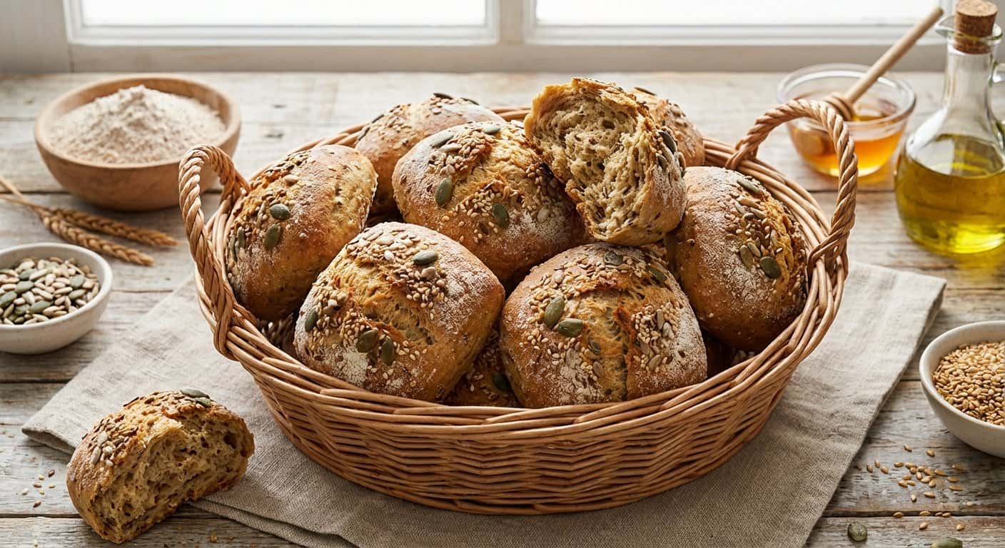 Panecillos de Harina de Espelta con Semillas Mixtas