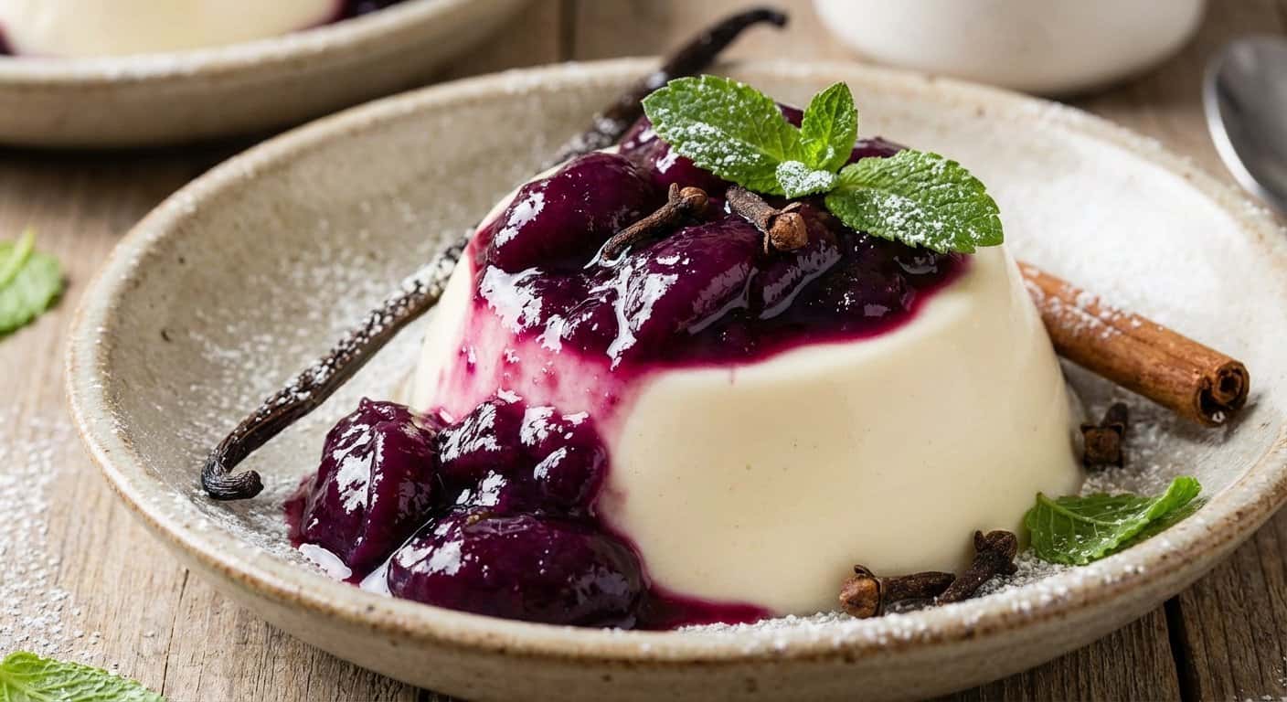 Panna Cotta de Clavo con Ciruela