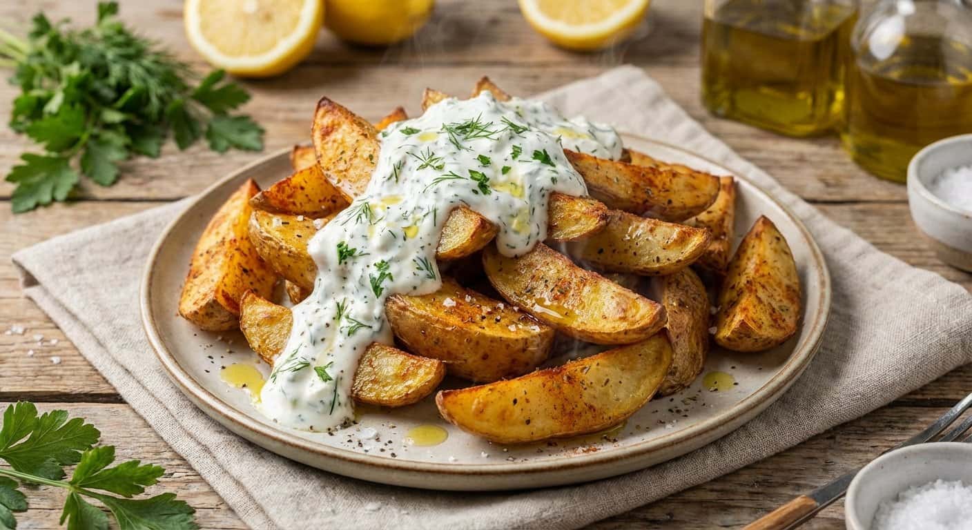 Patatas al Horno con Salsa de Yogur
