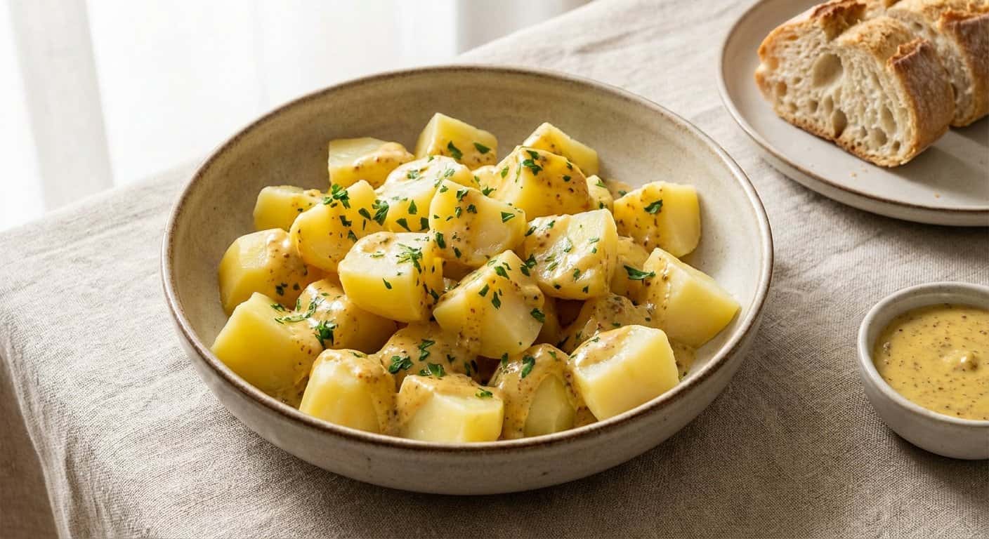 Patatas al Vapor con Salsa de Mostaza