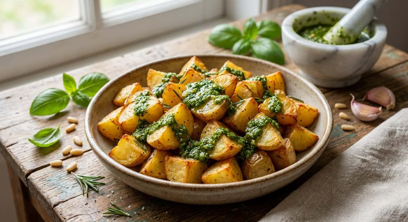 Patatas Crujientes con Pesto