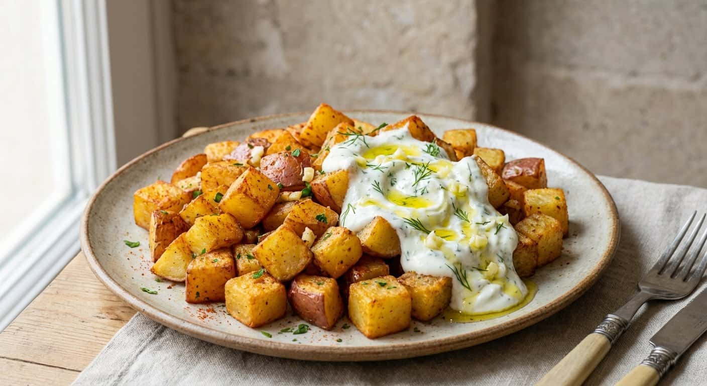 Patatas Salteadas con Salsa de Yogur