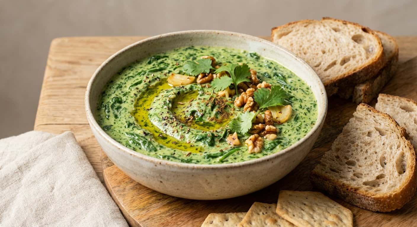 Paté de Espinacas Asada con Cilantro