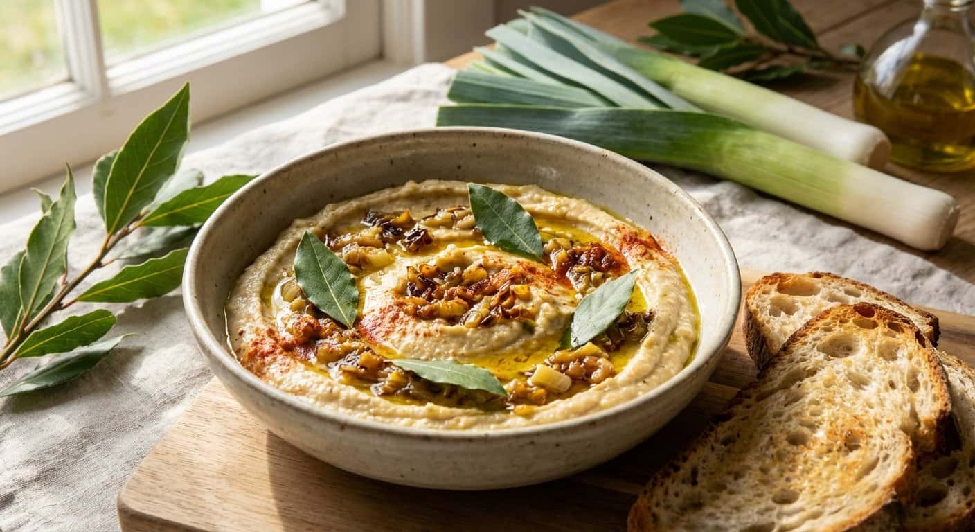 Paté de Puerro Asado con Laurel