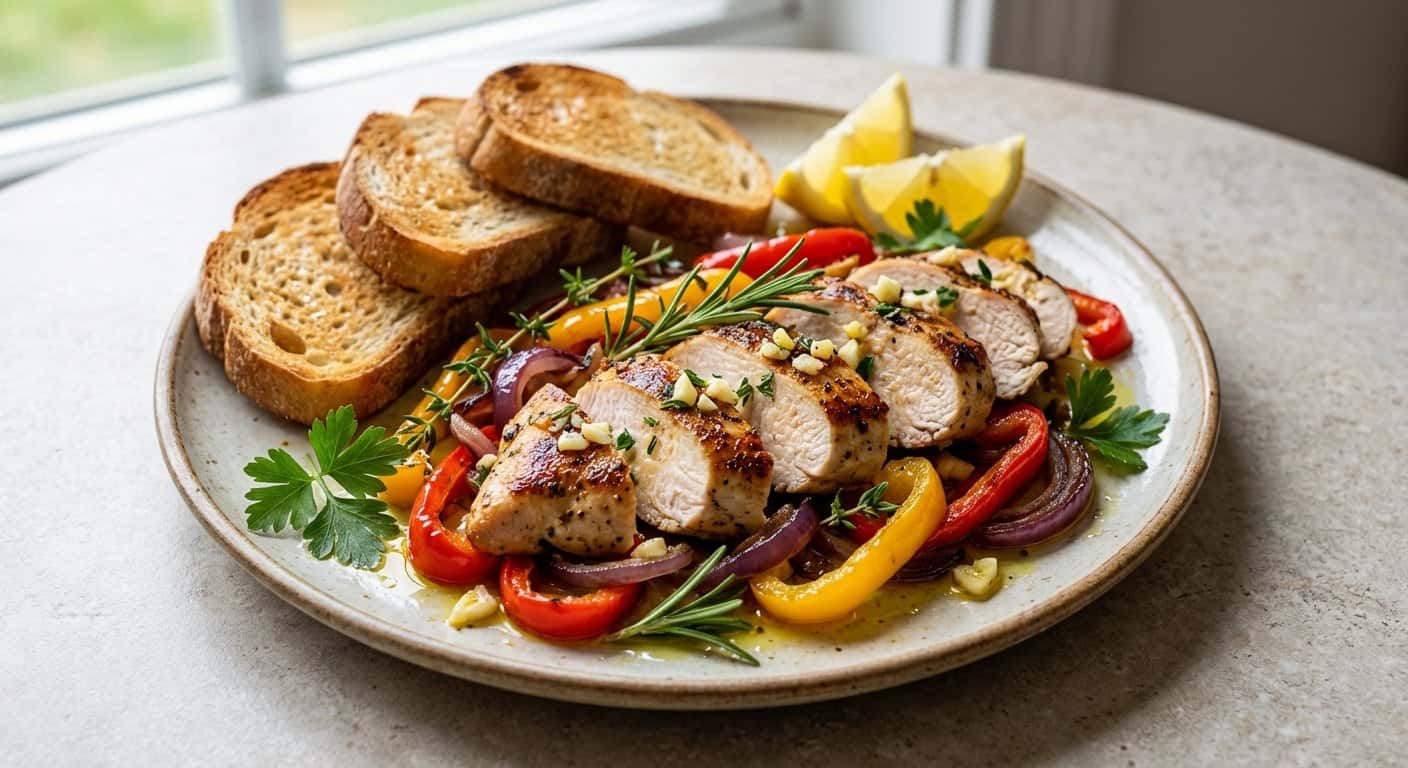 Pavo estilo mediterráneo sin gluten