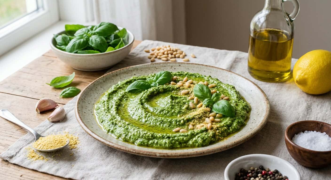 Pesto Vegano de Albahaca