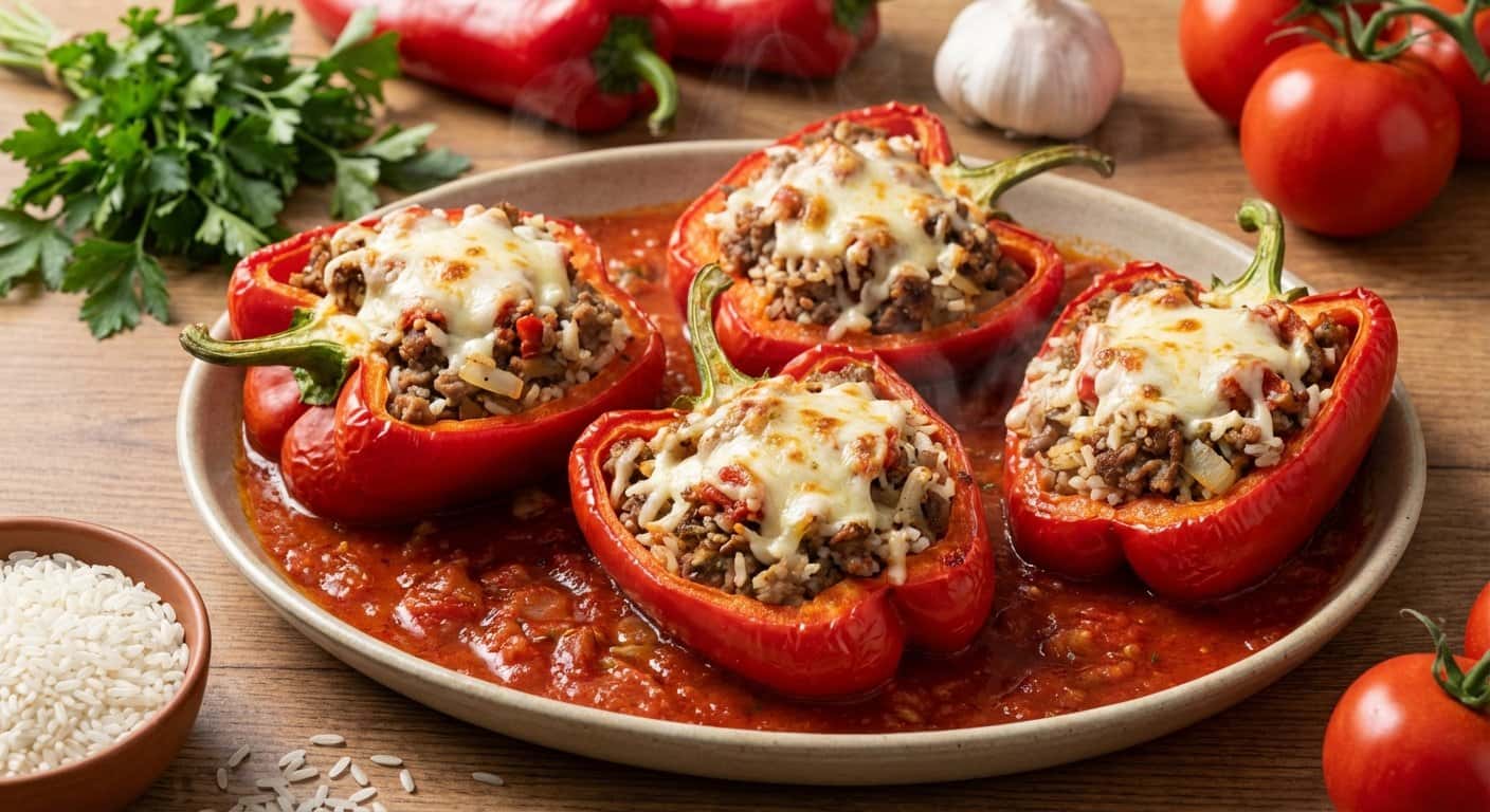 Pimientos Rellenos de Carne