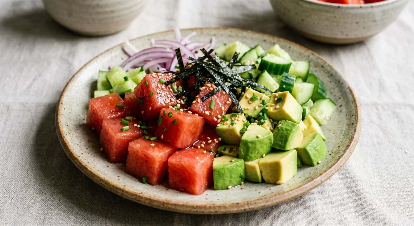 Poke Vegano de Sandía