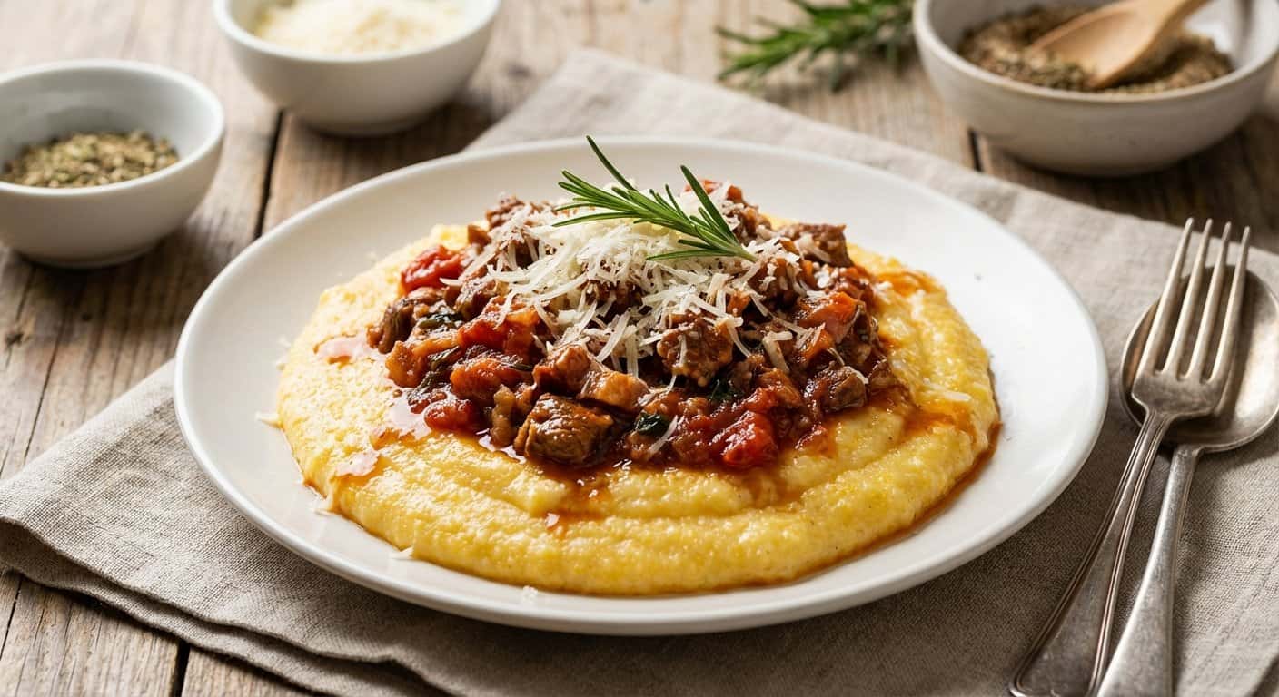 Polenta Cremosa con Ragú de Carne
