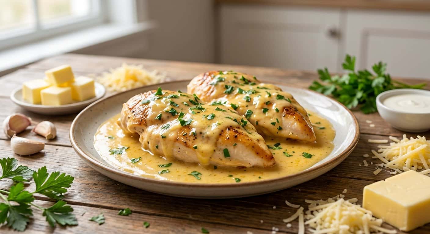 Pollo en Salsa Cremosa de Queso