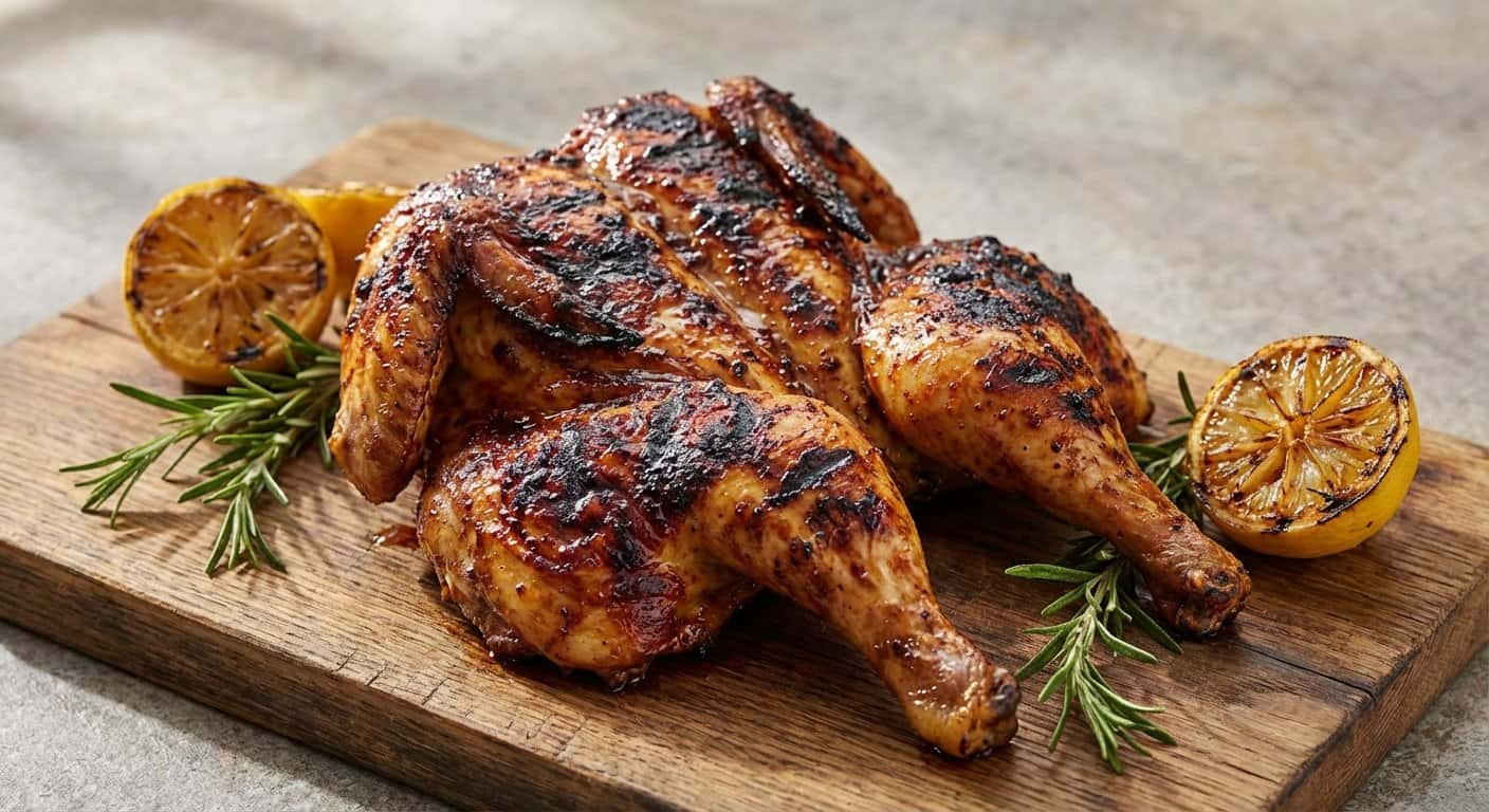 Pollo Entero Mariposa a la Barbacoa
