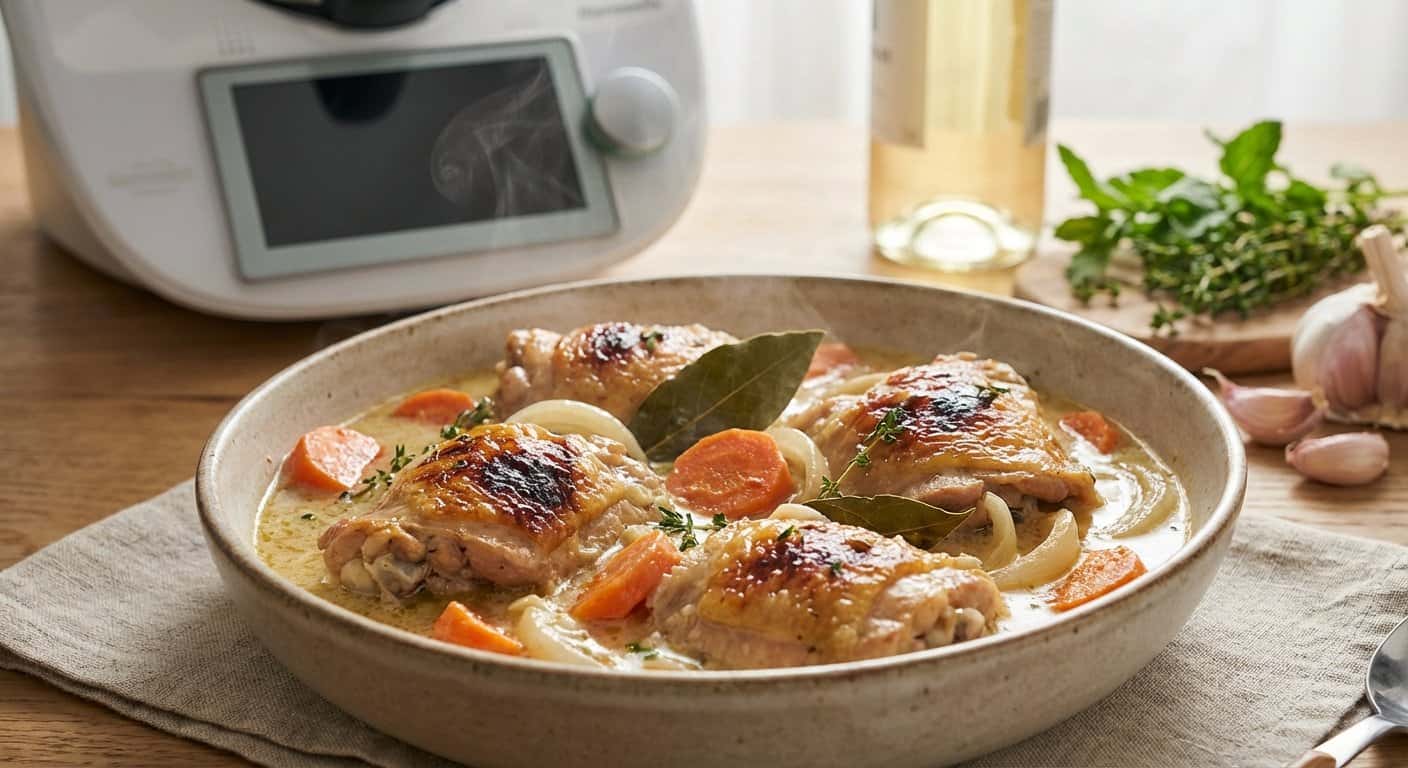 Pollo Guisado con Zanahoria y Salsa de Ajo en Thermomix