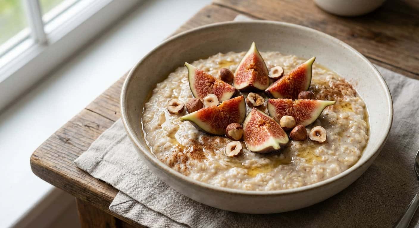 Porridge de Avena con Higos y Avellanas