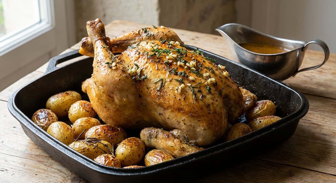 Poulet Rôti Lionés con Hierbas