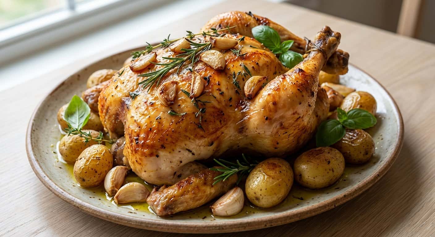 Poulet Rôti Provenzal con Ajo