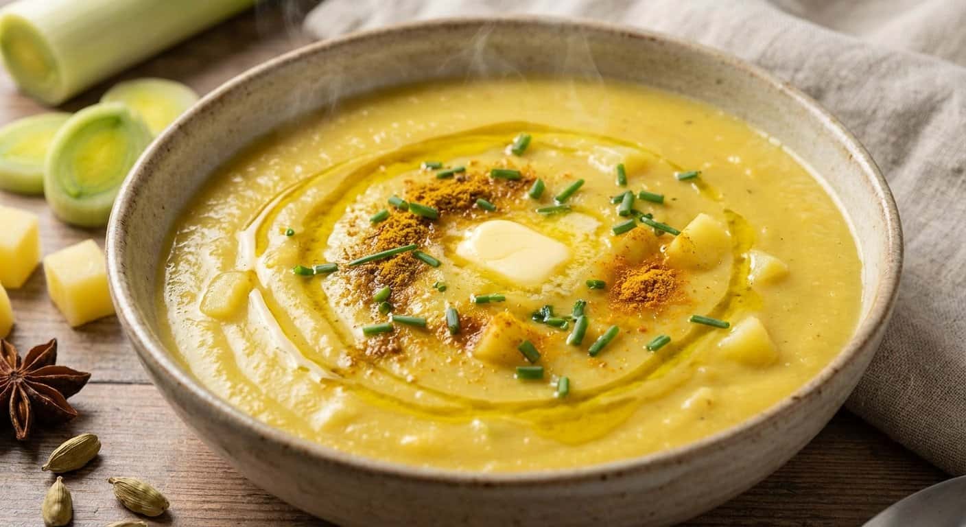 Puré de Puerro al Curry en Thermomix