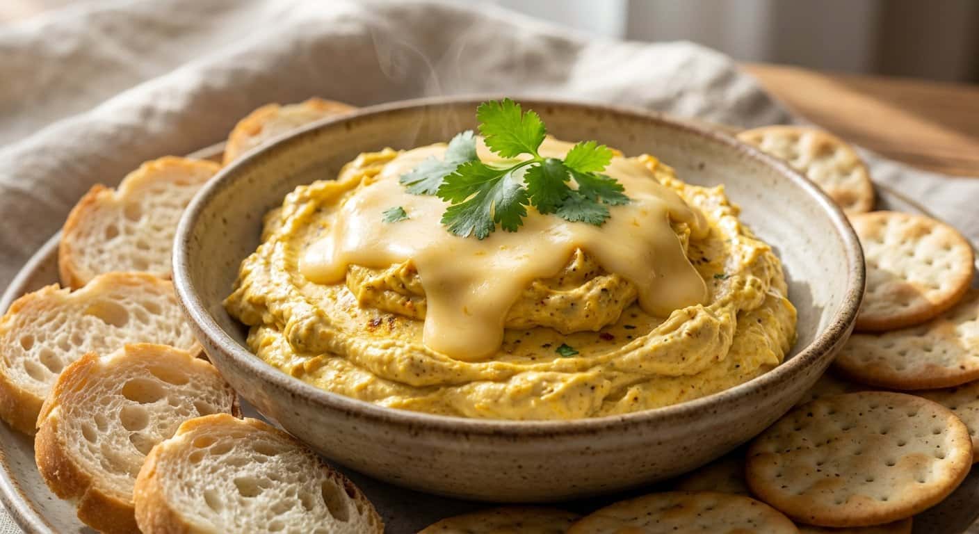 Queso al Curry con Salsa de Queso