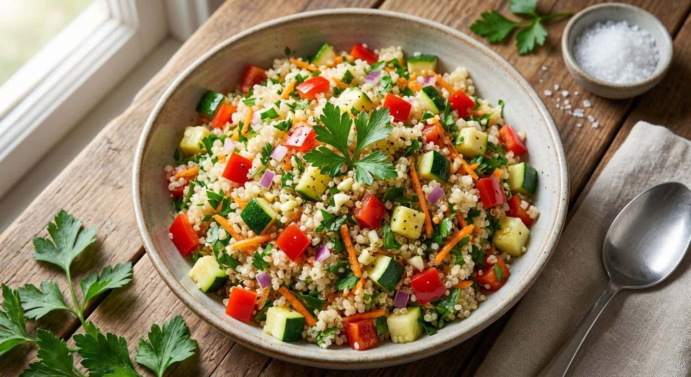 Quinoa con Verduras y Perejil