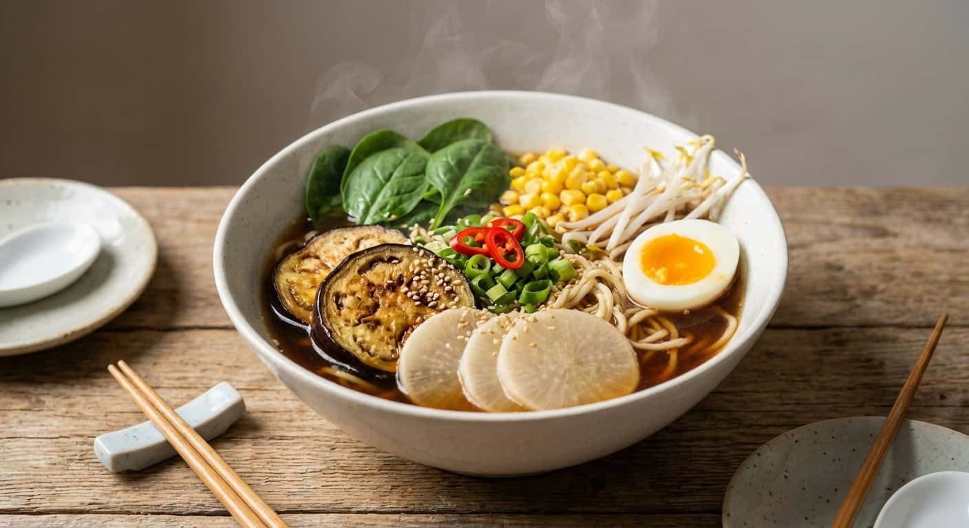 Ramen Shabu-Shabu de Berenjena con Daikon