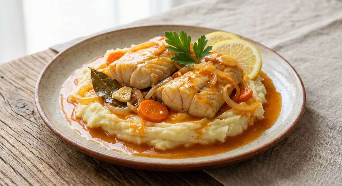 Rape en Escabeche con Puré de Patata