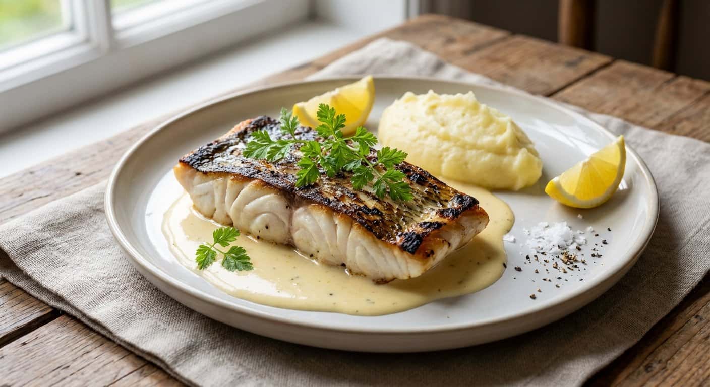 Rodaballo a la Brasa con Beurre Blanc