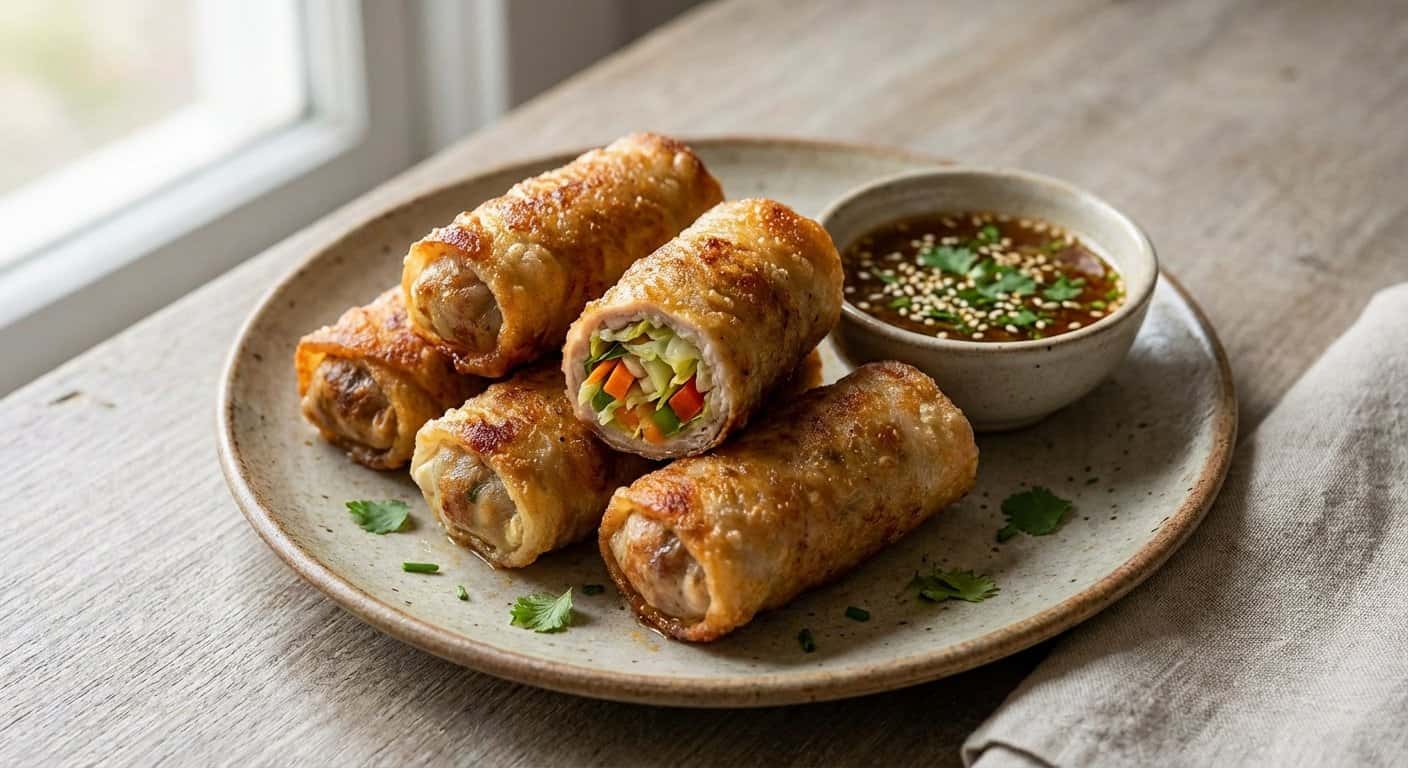 Rollitos de Cerdo con Repollo y Hierbas Frescas