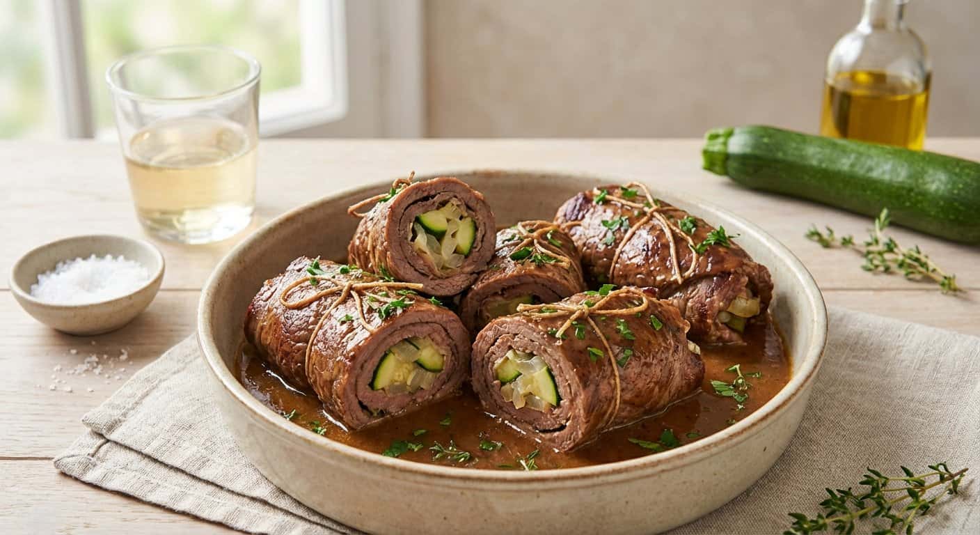 Rollitos de Ternera Rellenos de Calabacín