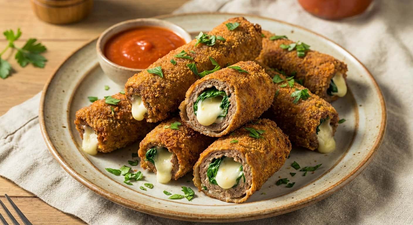 Rollos de Carne Rellenos en Airfryer
