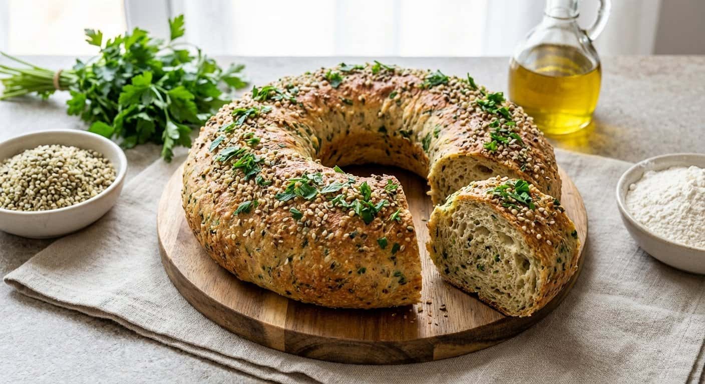Rosca de Pan con Cáñamo y Perejil