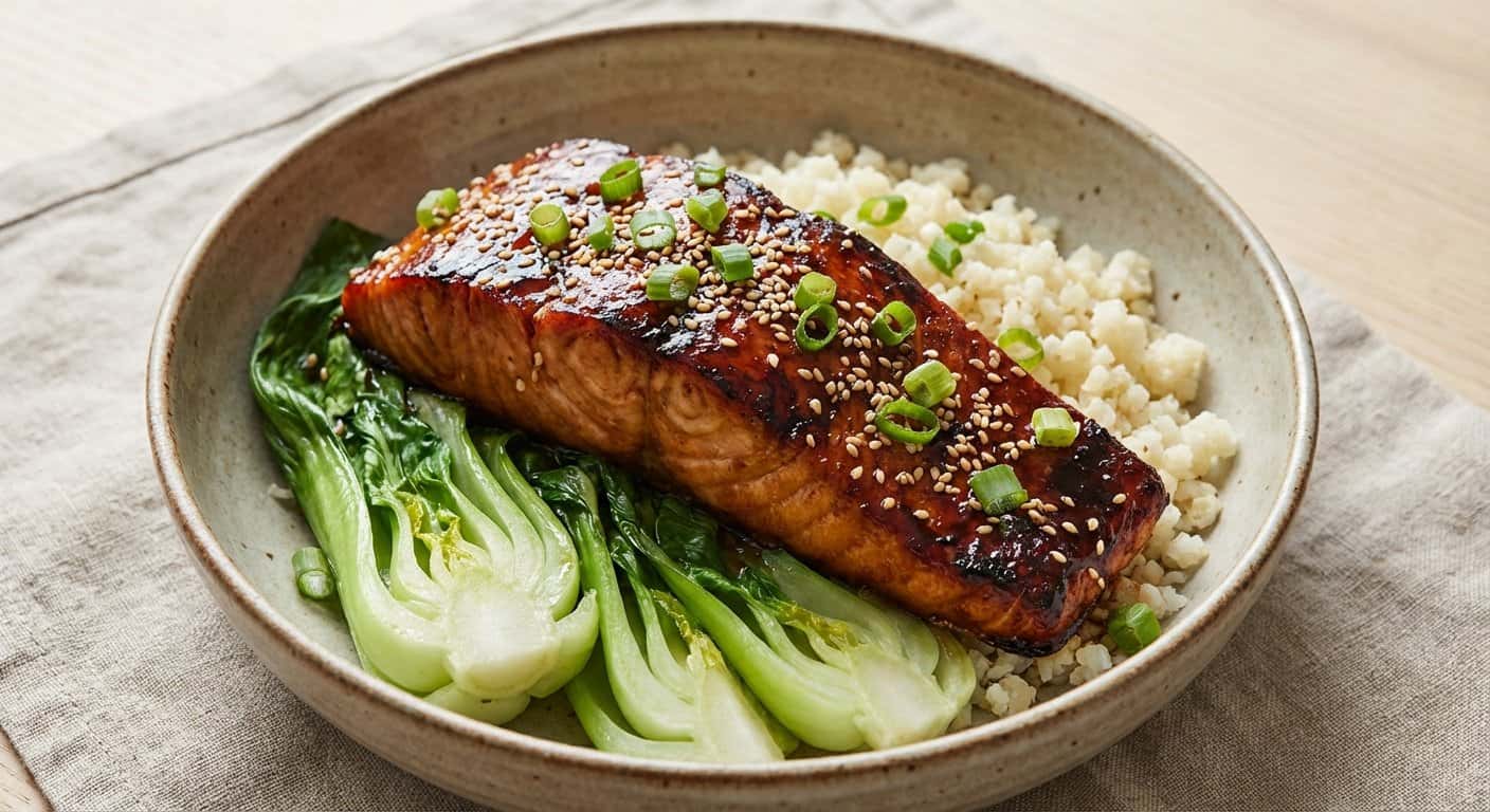 Salmón estilo asiático keto
