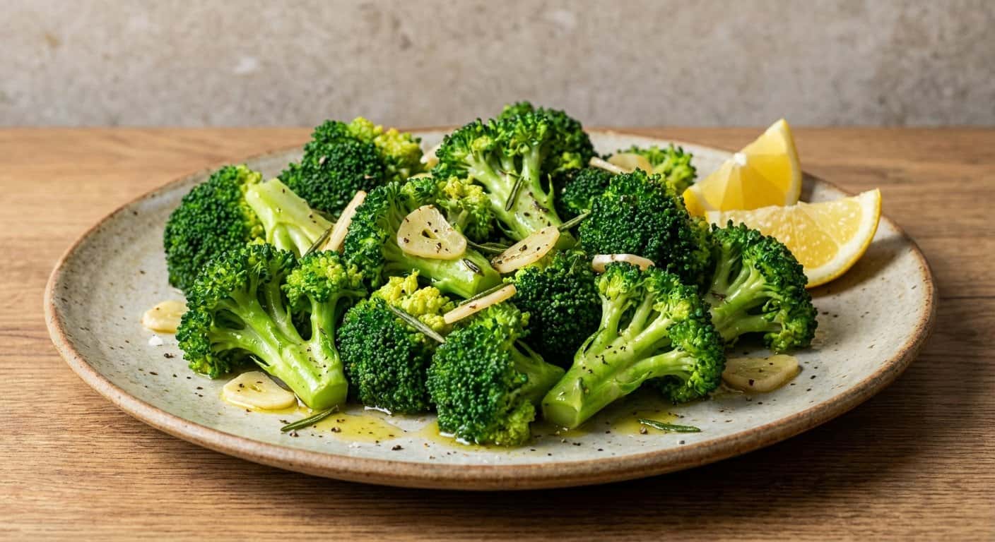 Salteado de Brócoli con Ajo y Romero