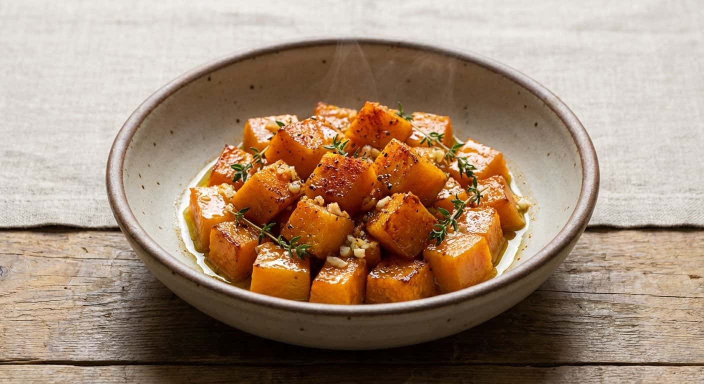 Salteado de Calabaza con Ajo y Tomillo