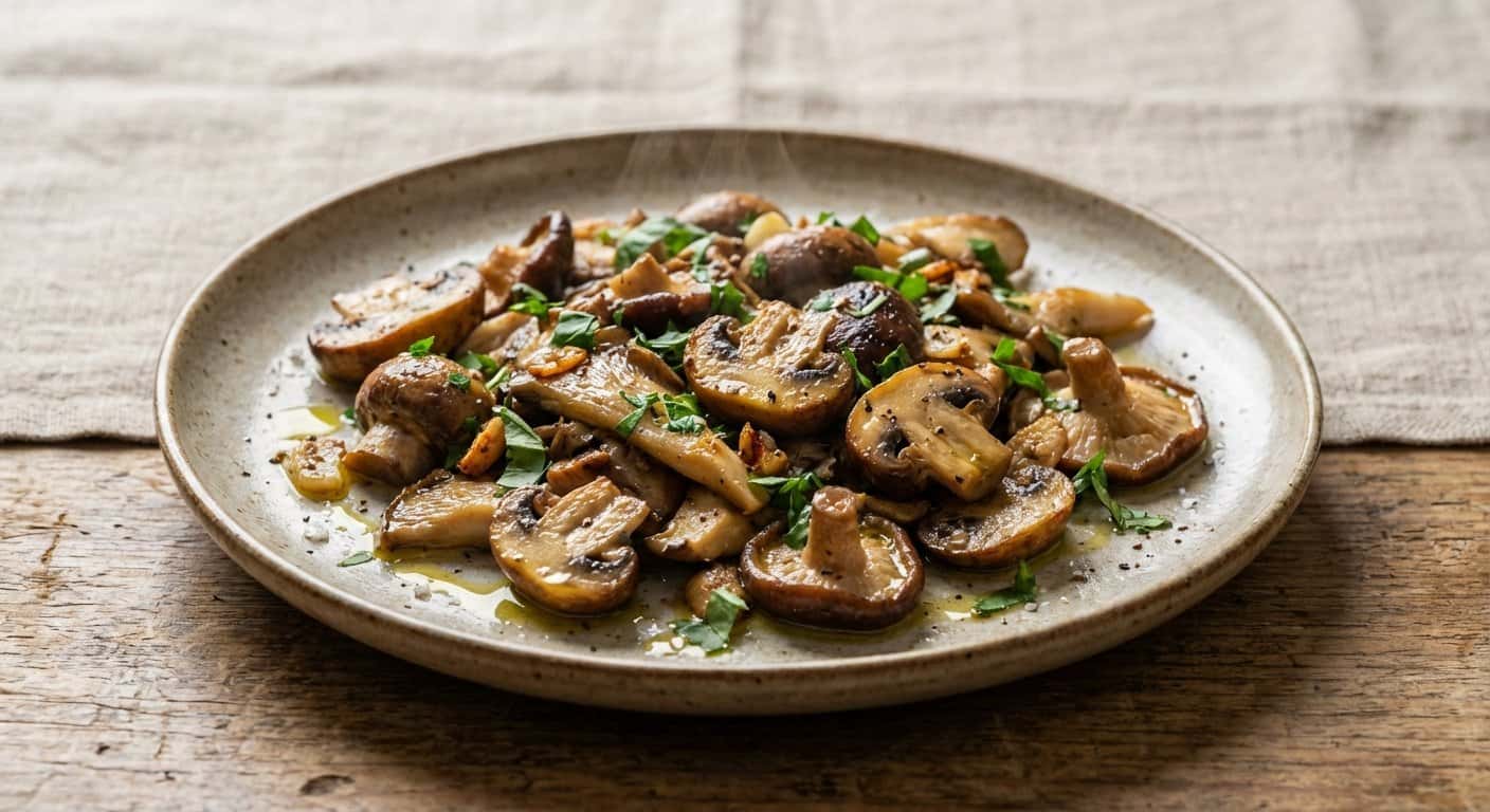 Salteado de Setas con Ajo y Albahaca