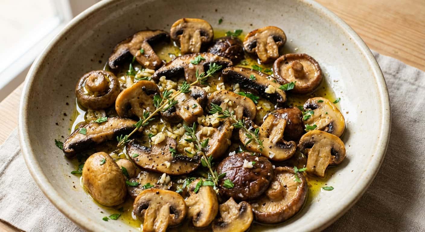 Salteado de Setas con Ajo y Tomillo