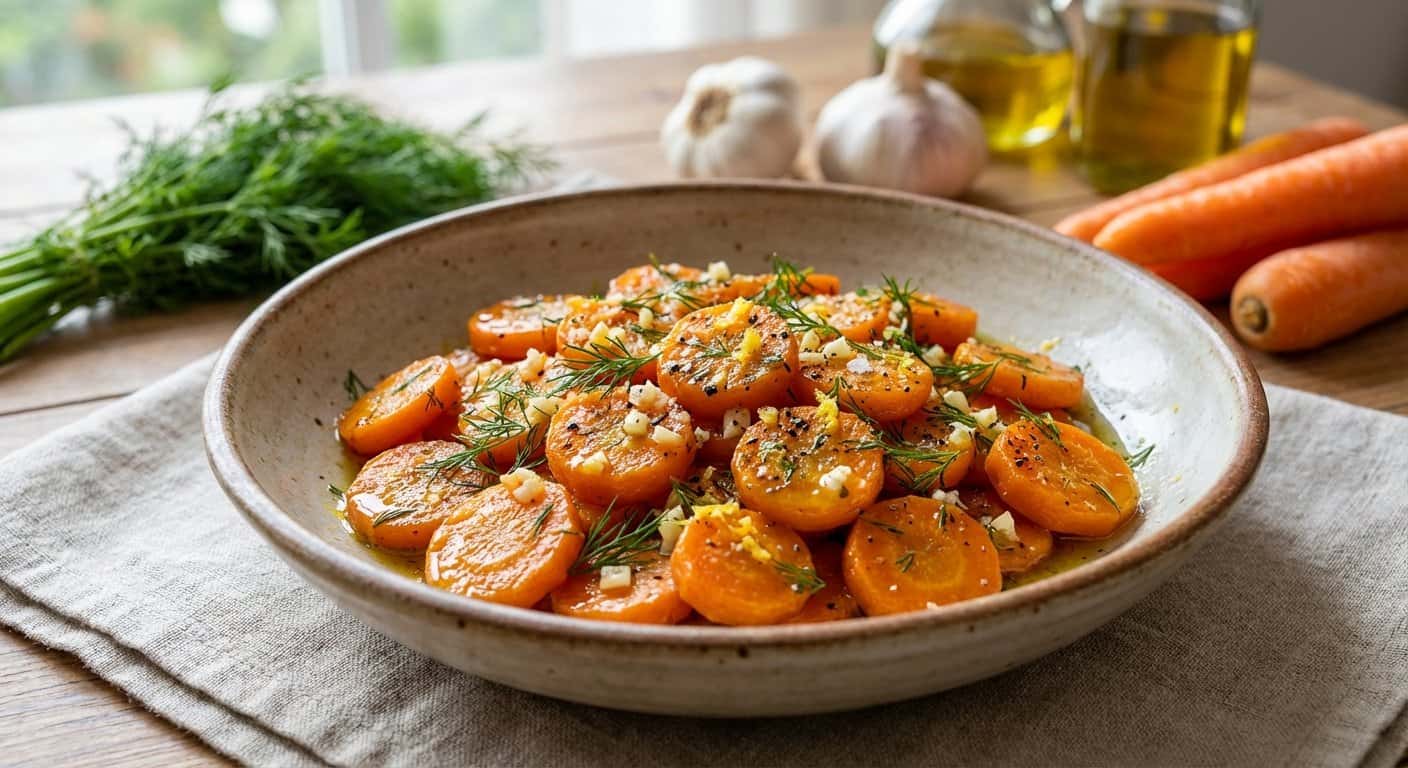 Salteado de Zanahoria con Ajo y Eneldo