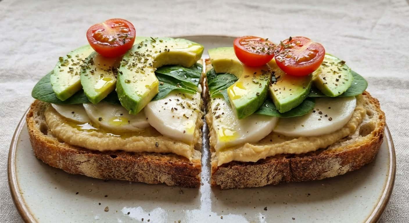 Sandwich de Hummus y Mozzarella