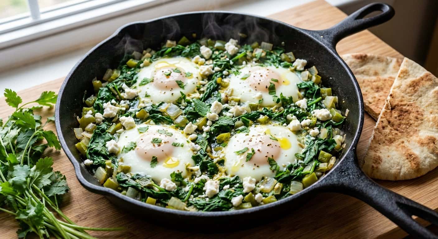 Shakshuka Verde Israelí