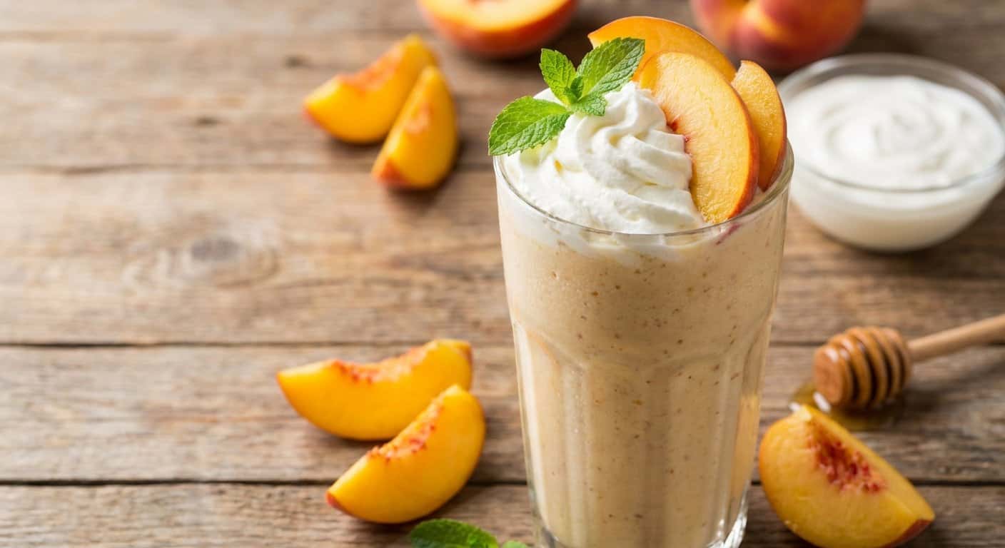 Smoothie de Melocotón con Nata Montada
