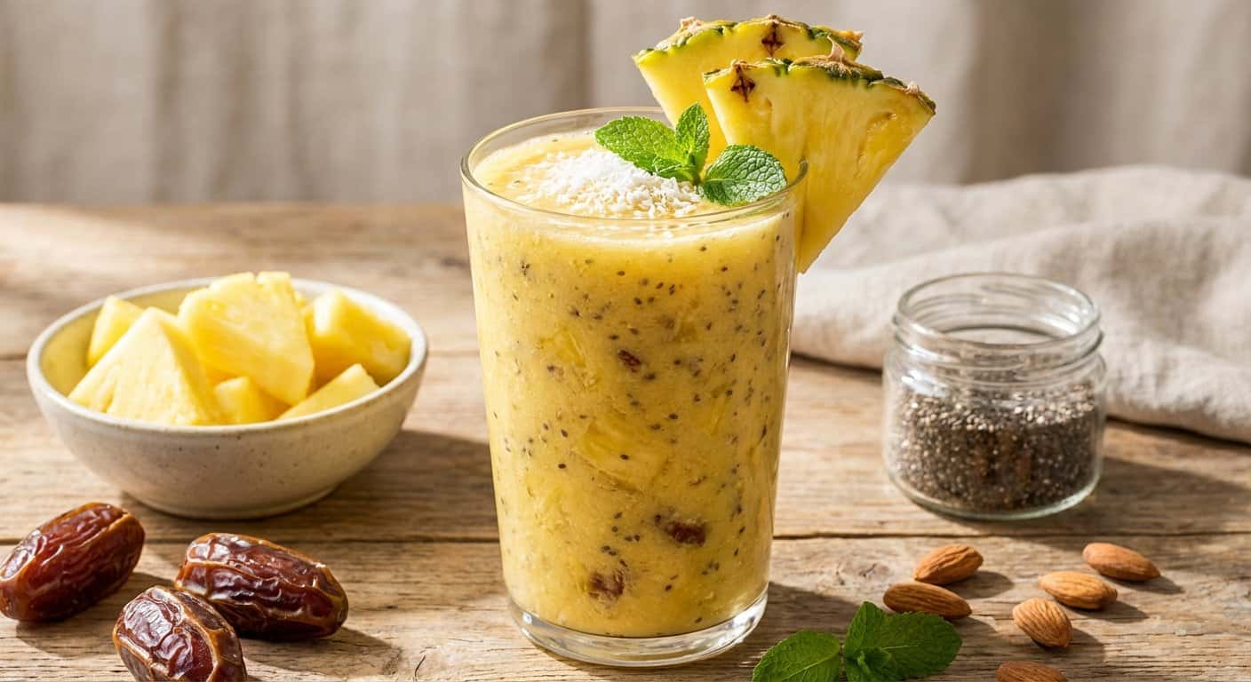 Smoothie Energético de Piña y Dátiles