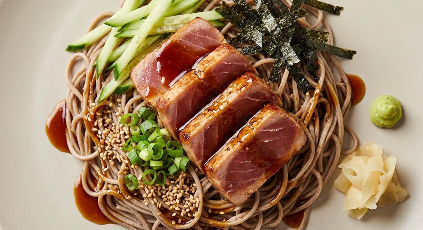Soba Fría con Atún y Salsa Teriyaki