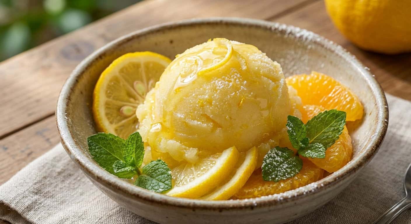 Sorbete de Yuzu y Cítricos