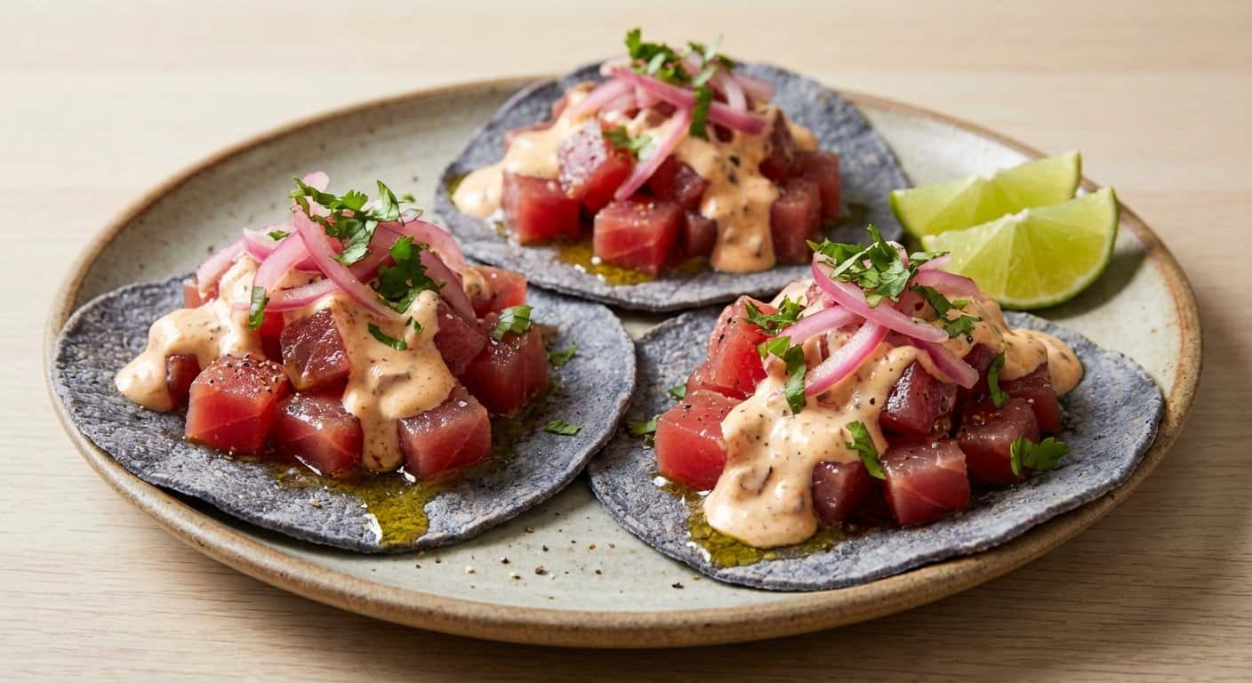 Taco de Atún Rojo con Mayonesa de Chipotle