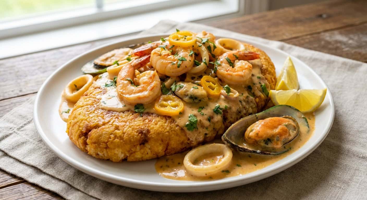 Tacu Tacu con Mariscos